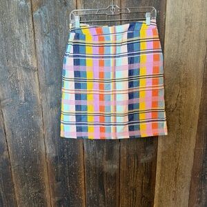 Halogen Vibrant Plaid Mini Skirt
